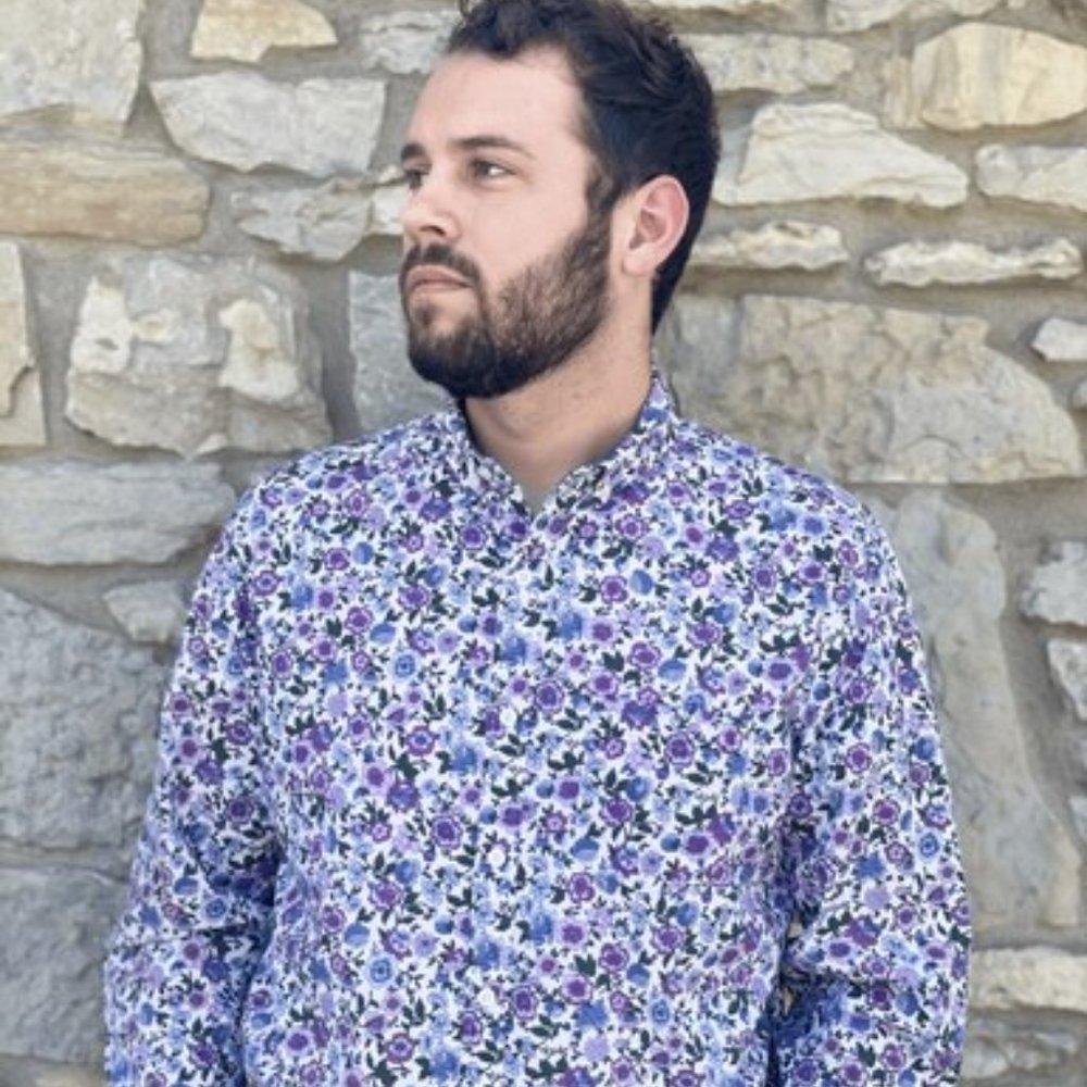 Express Floral Button Down Long Sleeve